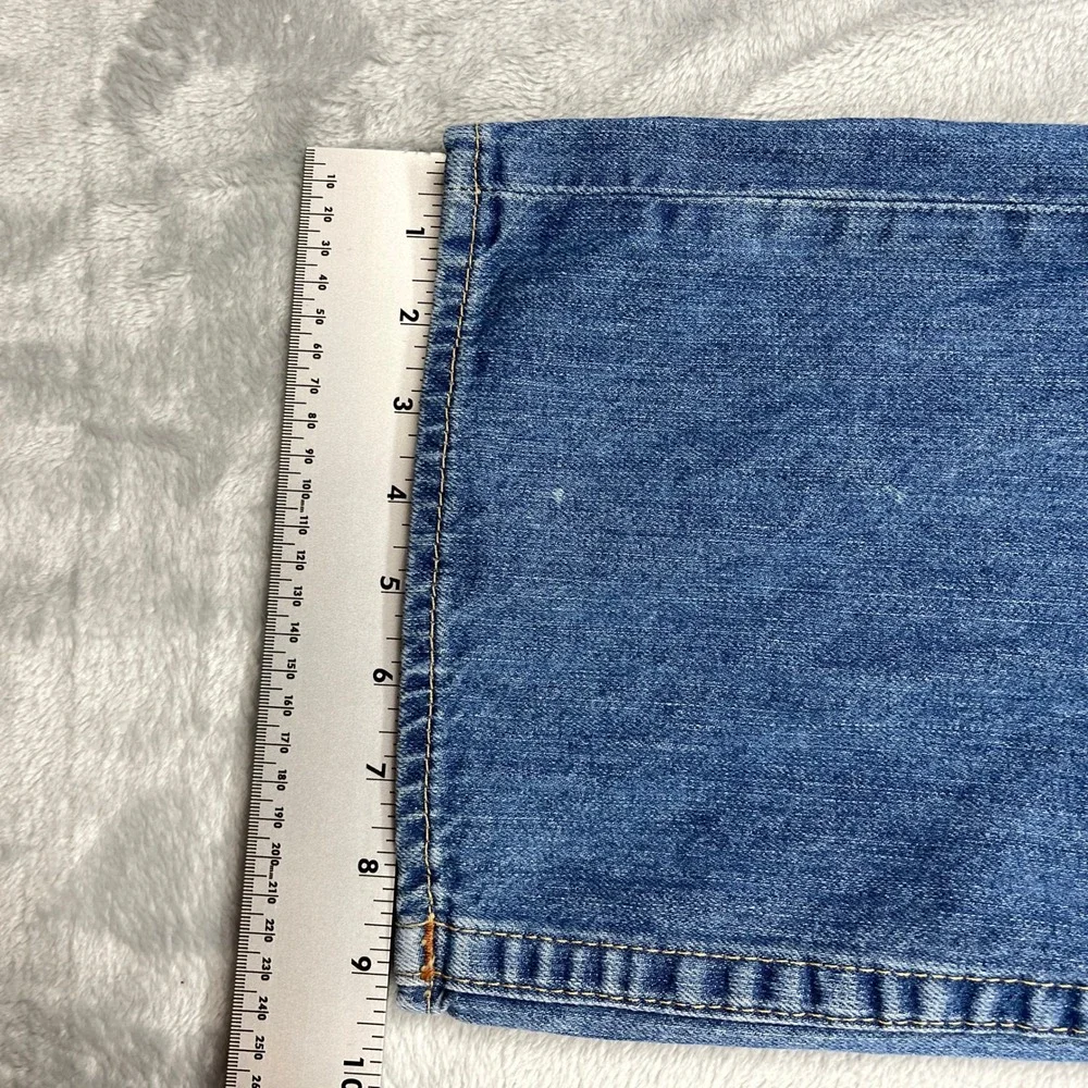 True Religion Straight Leg Jeans Mens 40x32 Blue Medium Wash Distressed Y2K